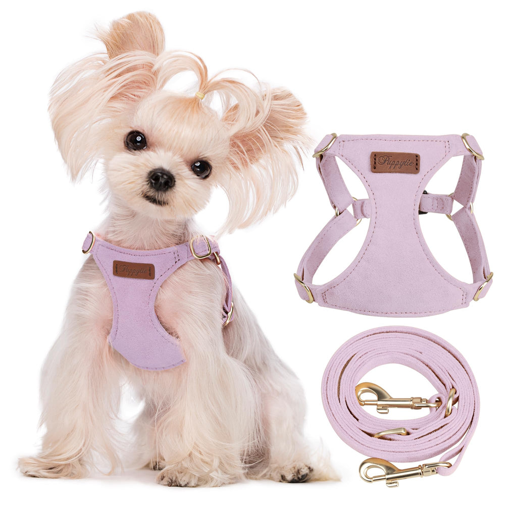 Puppytie No Pull XS harness side view with ultra-light profile for tiny breeds.