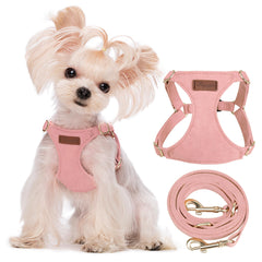Puppytie No Pull XS harness on a small pink dog for comfortable walks