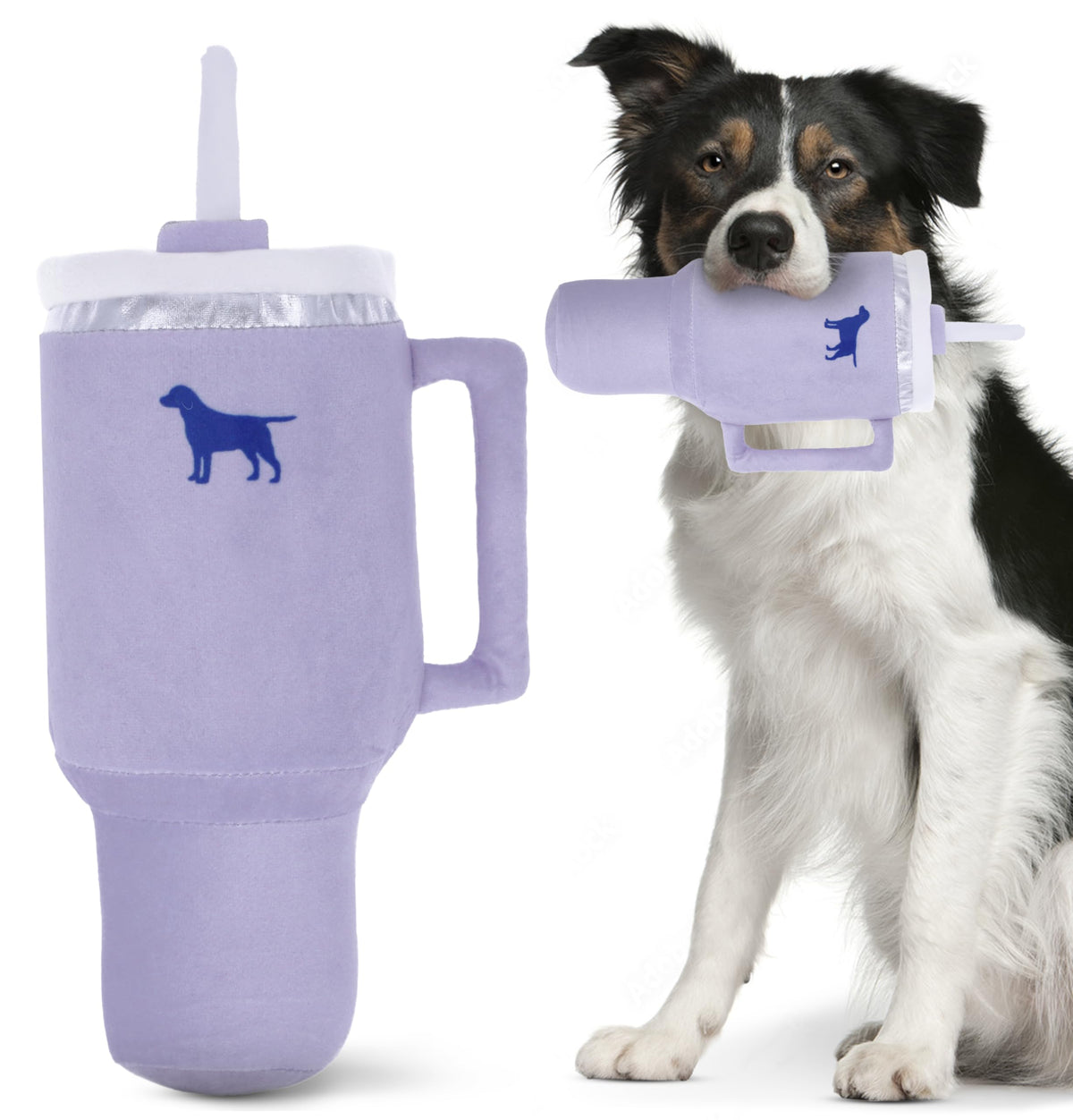 PUPROAR Pup Cup Tumbler Toy lavender for cuddling and playful fetch.
