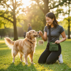 PupSensei pouch with secure belt clip and strap for hands-free training