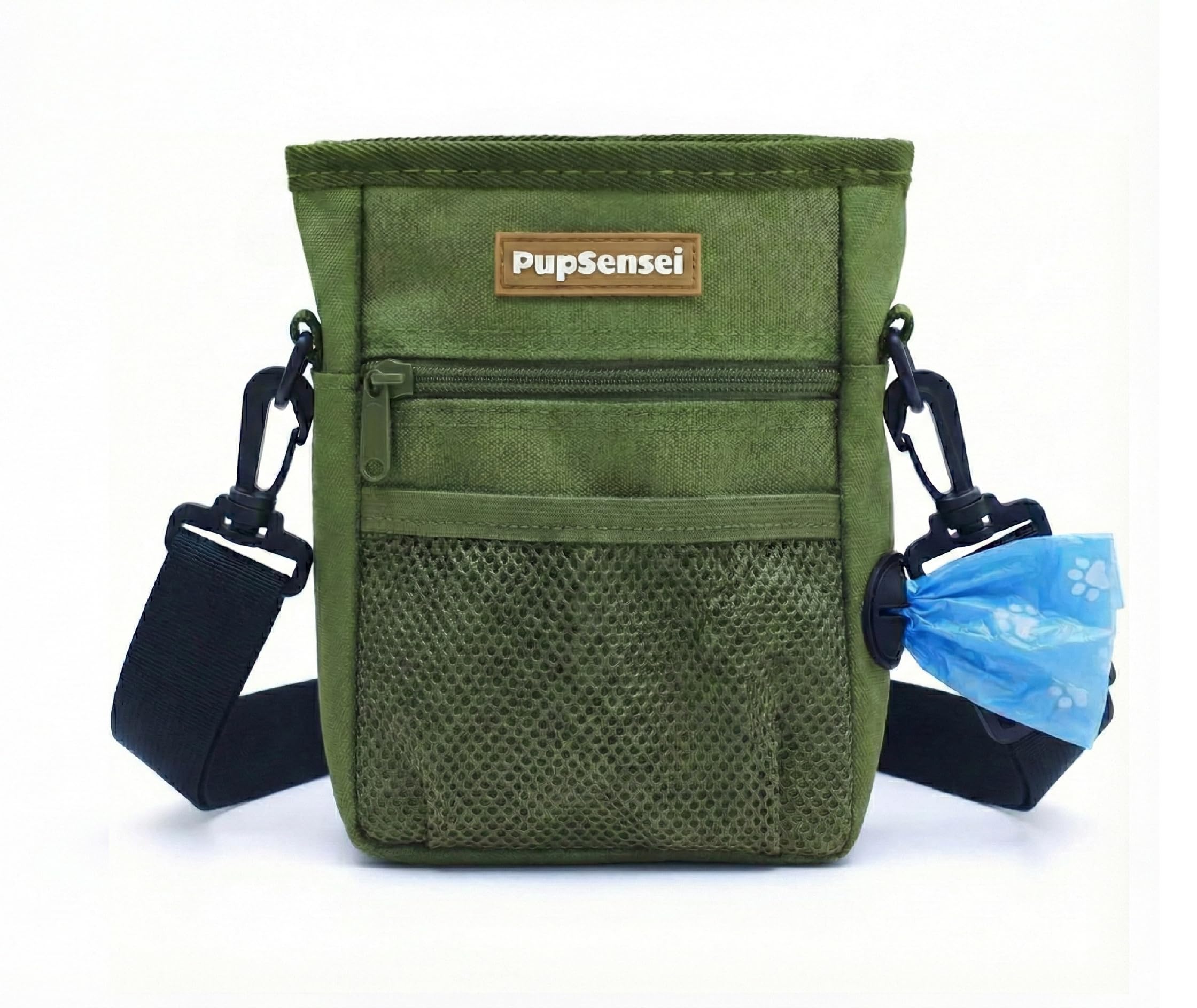 PupSensei dog treat pouch with magnetic auto-close for spill-free training