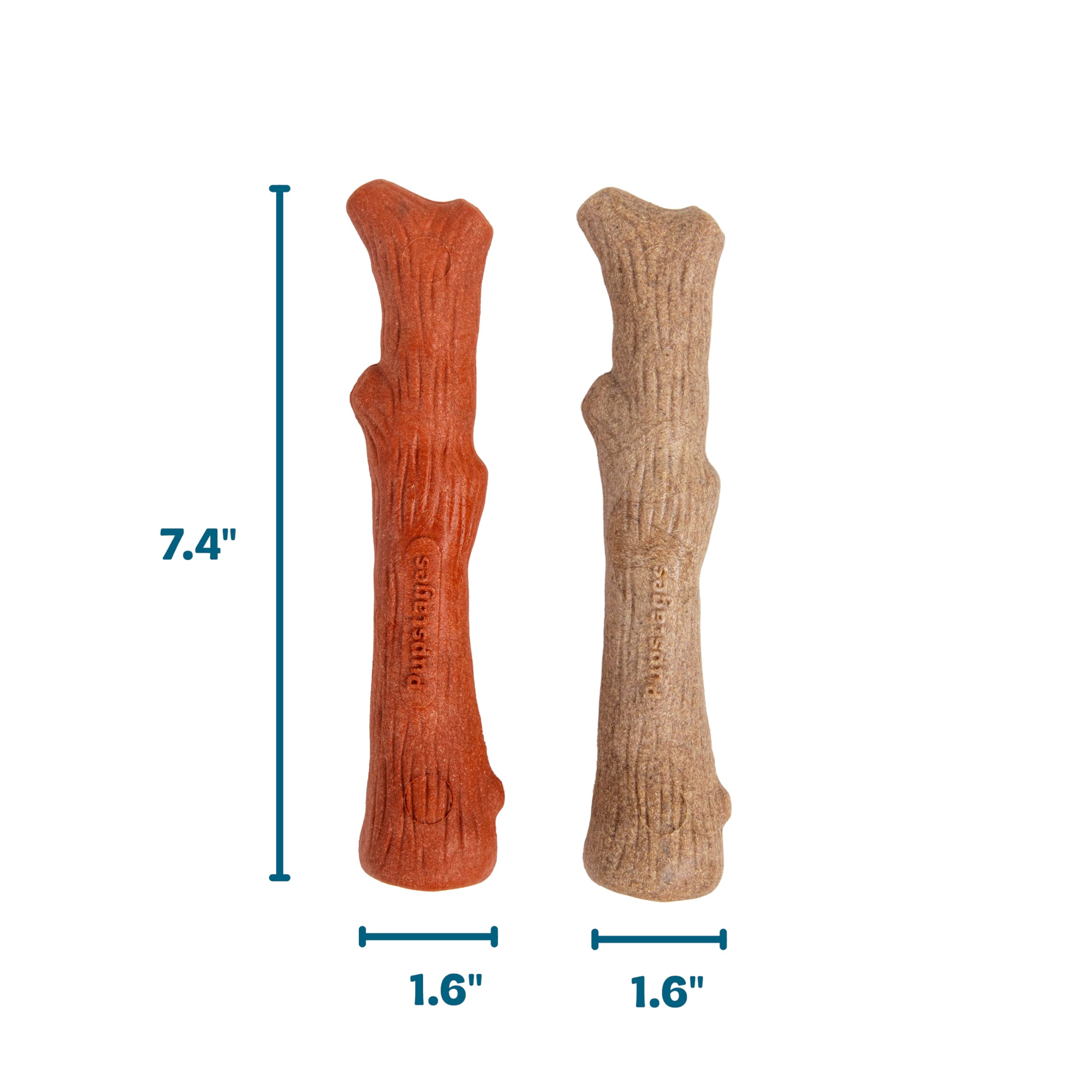 Pupstages Dogwood Mesquite Chew Safe Teeth supports gentle chewing for dental-friendly fun.