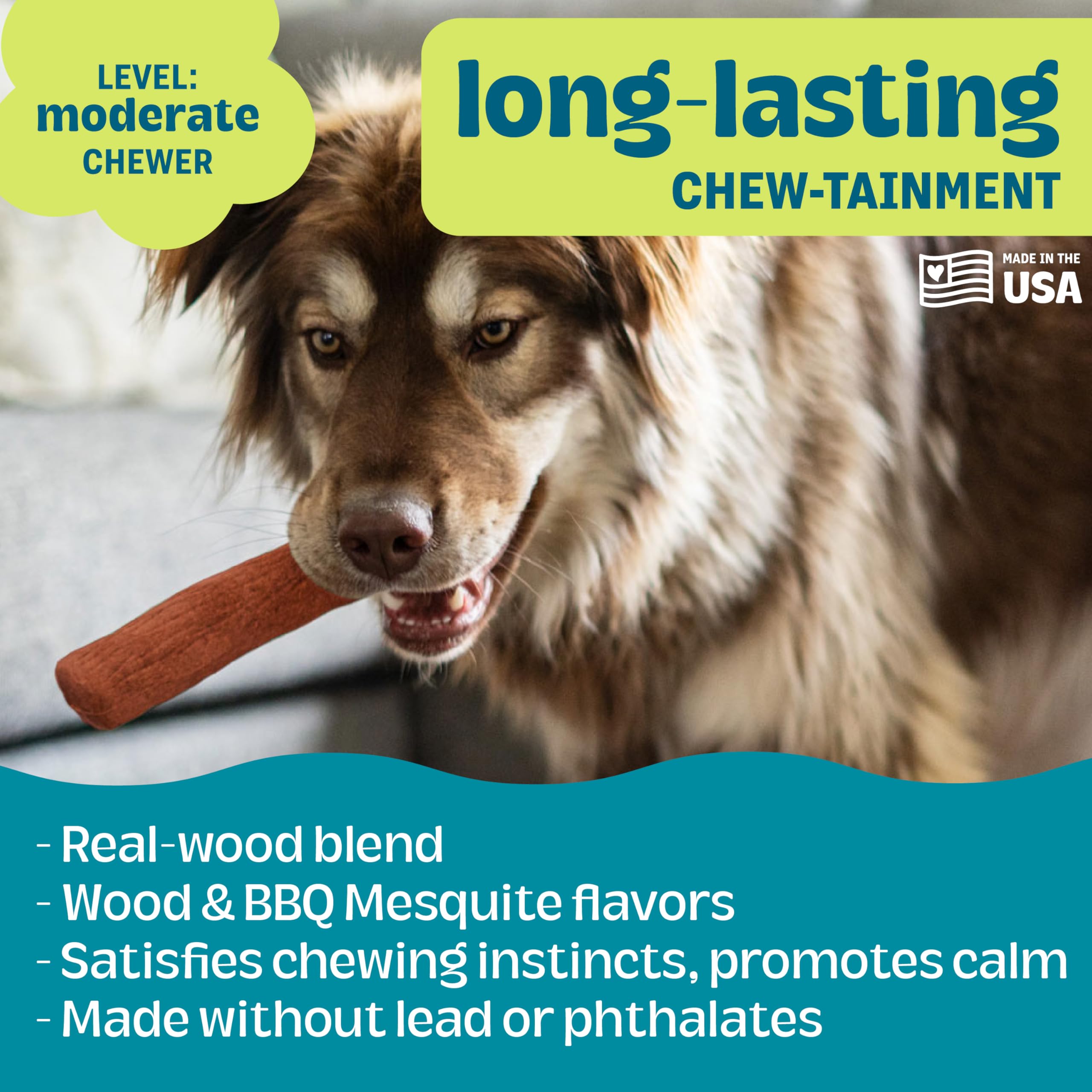 Pupstages Dogwood Mesquite Chew Two-Pack emphasizes value with twin chews in one set.