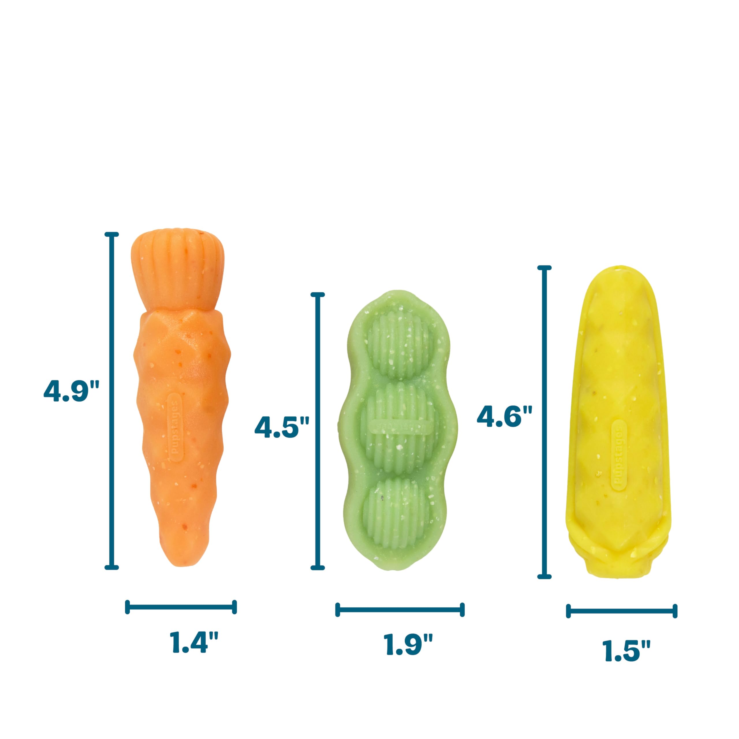 Pupstages Flex-Force veggie chew 3-pack shown for quick shopping.