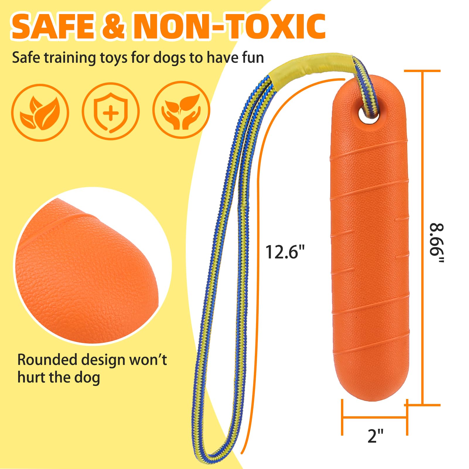 PUPTECK interactive pool toy orange for high visibility during play