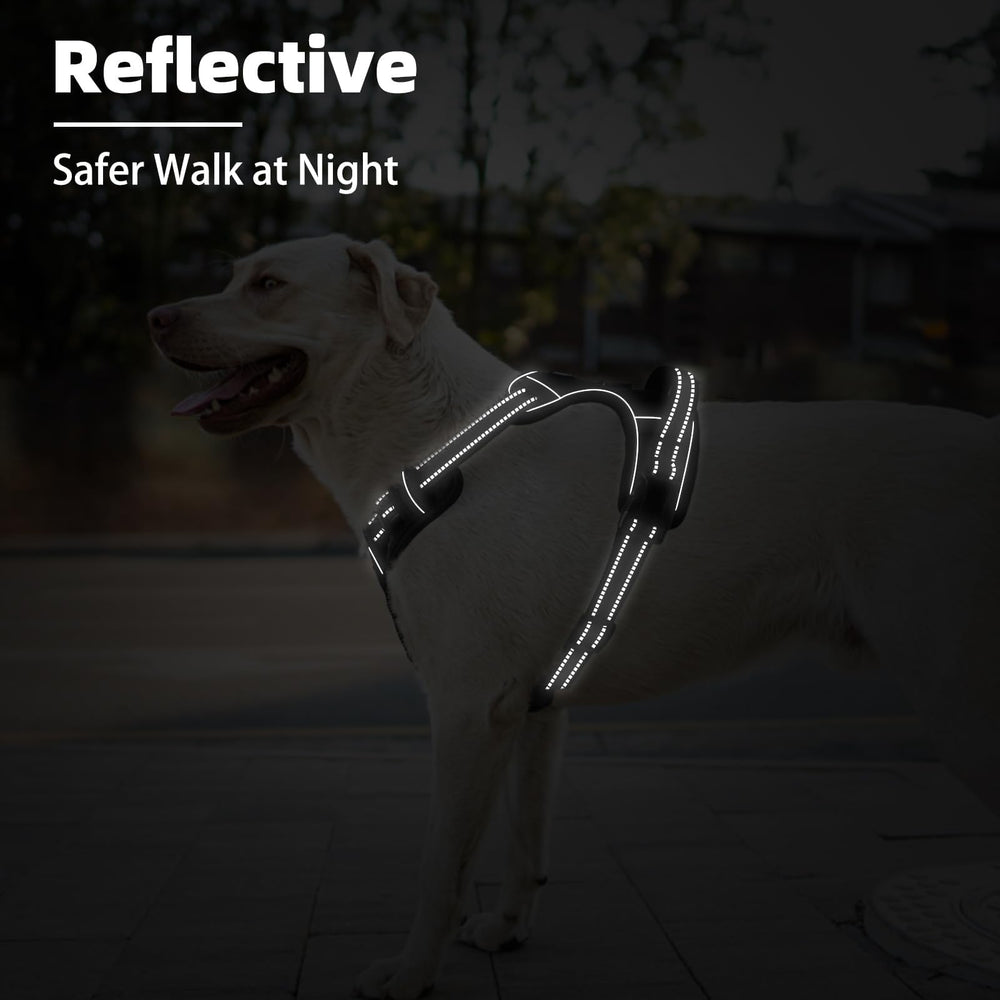 PUPTECK Large dog harness suited for walks, training, and car rides.