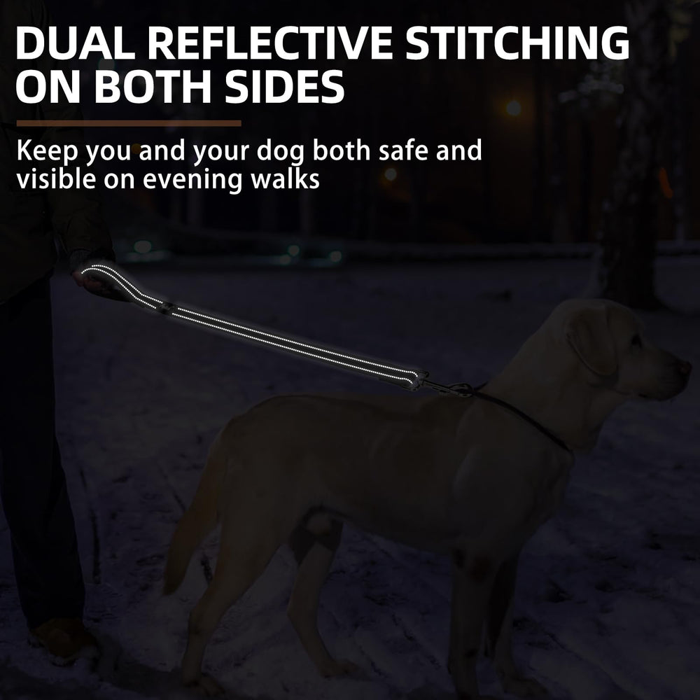 PUPTECK reflective dog leash black 2-5ft for bigger dogs.