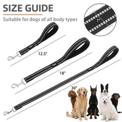PUPTECK reflective dog leash red 1-5ft for smooth, controlled walks.