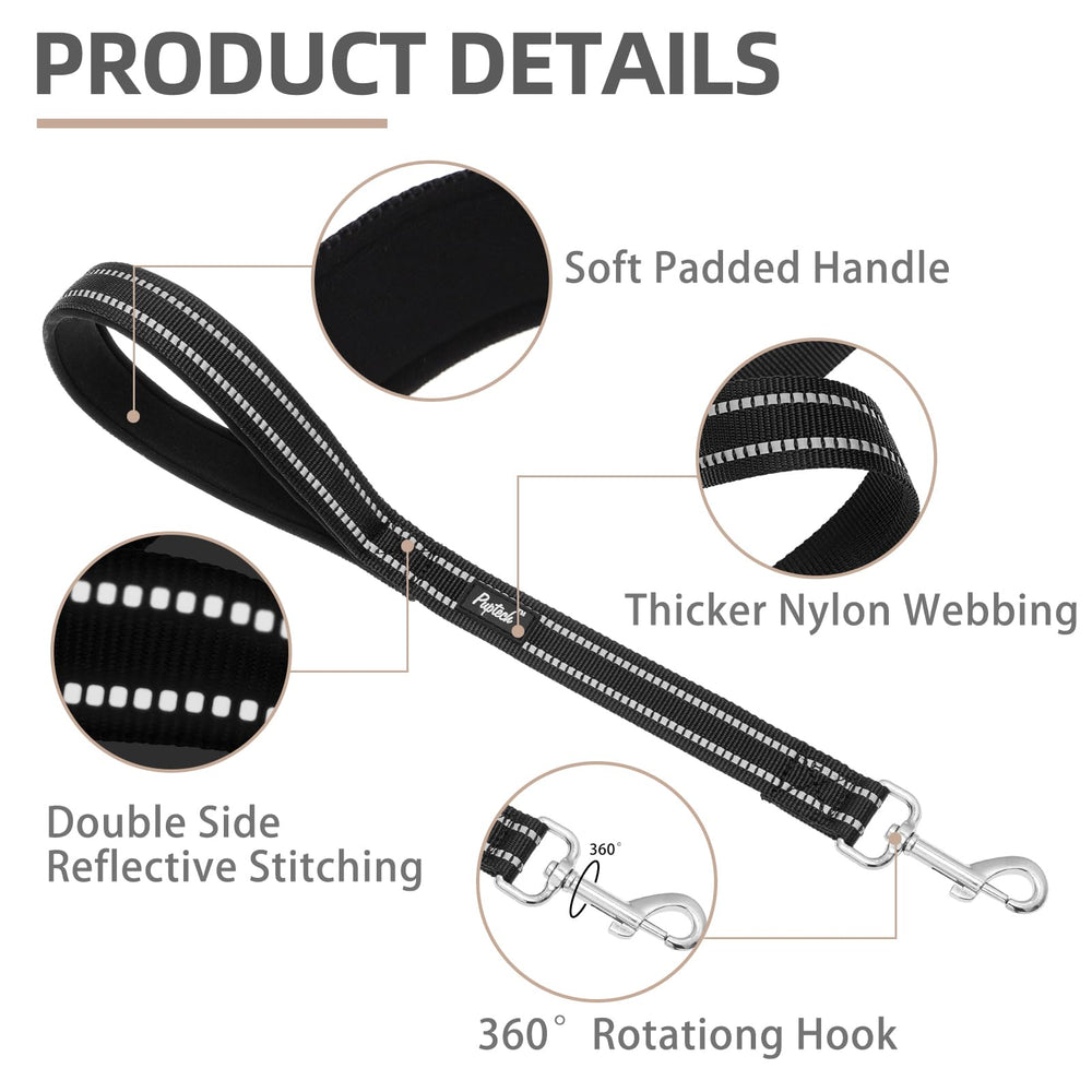 PUPTECK reflective dog leash red 2-5ft for versatile outdoor strolls.