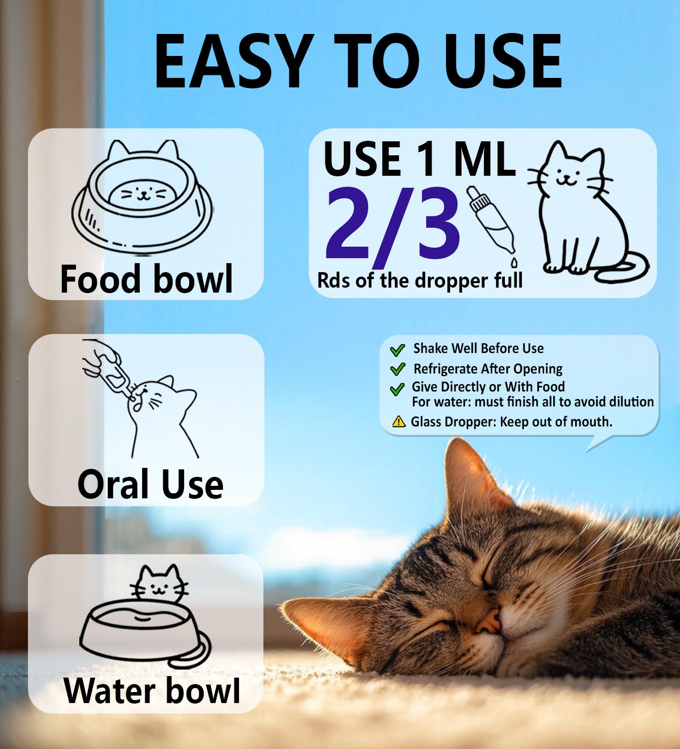 PuPulse Calming Drops administering with food shows gentle integration into meals.