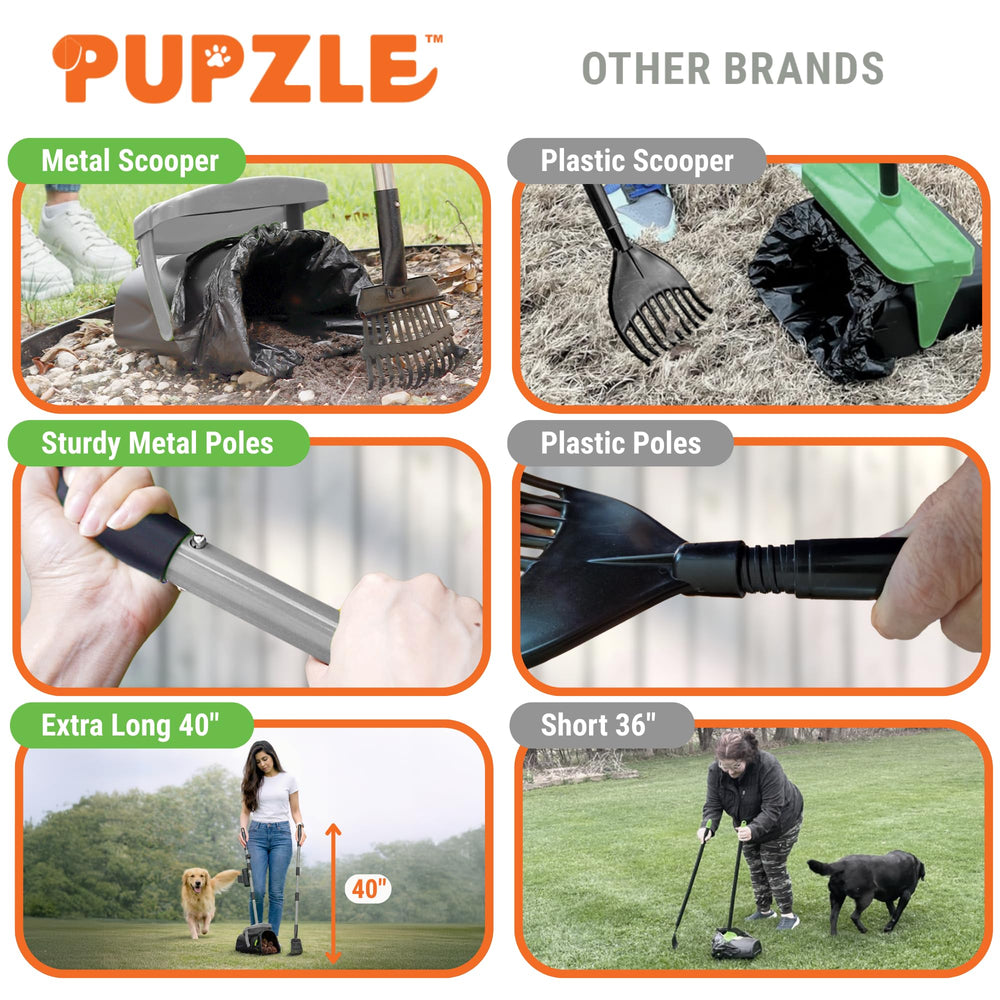 Pupzle 20-drawstring bags provide convenient waste disposal after scooping.