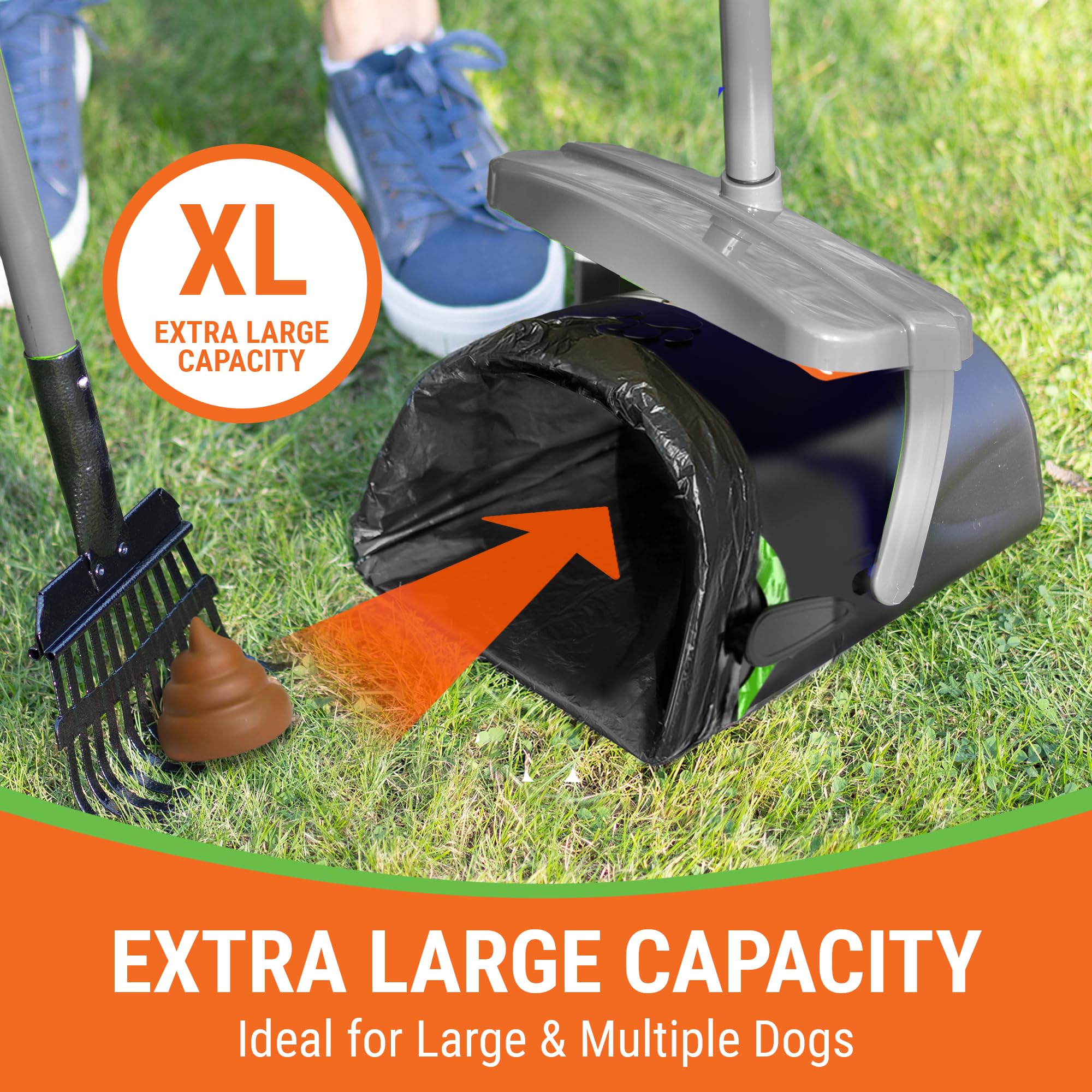 Pupzle bag attachment demonstrates integrated waste bagging on the go.