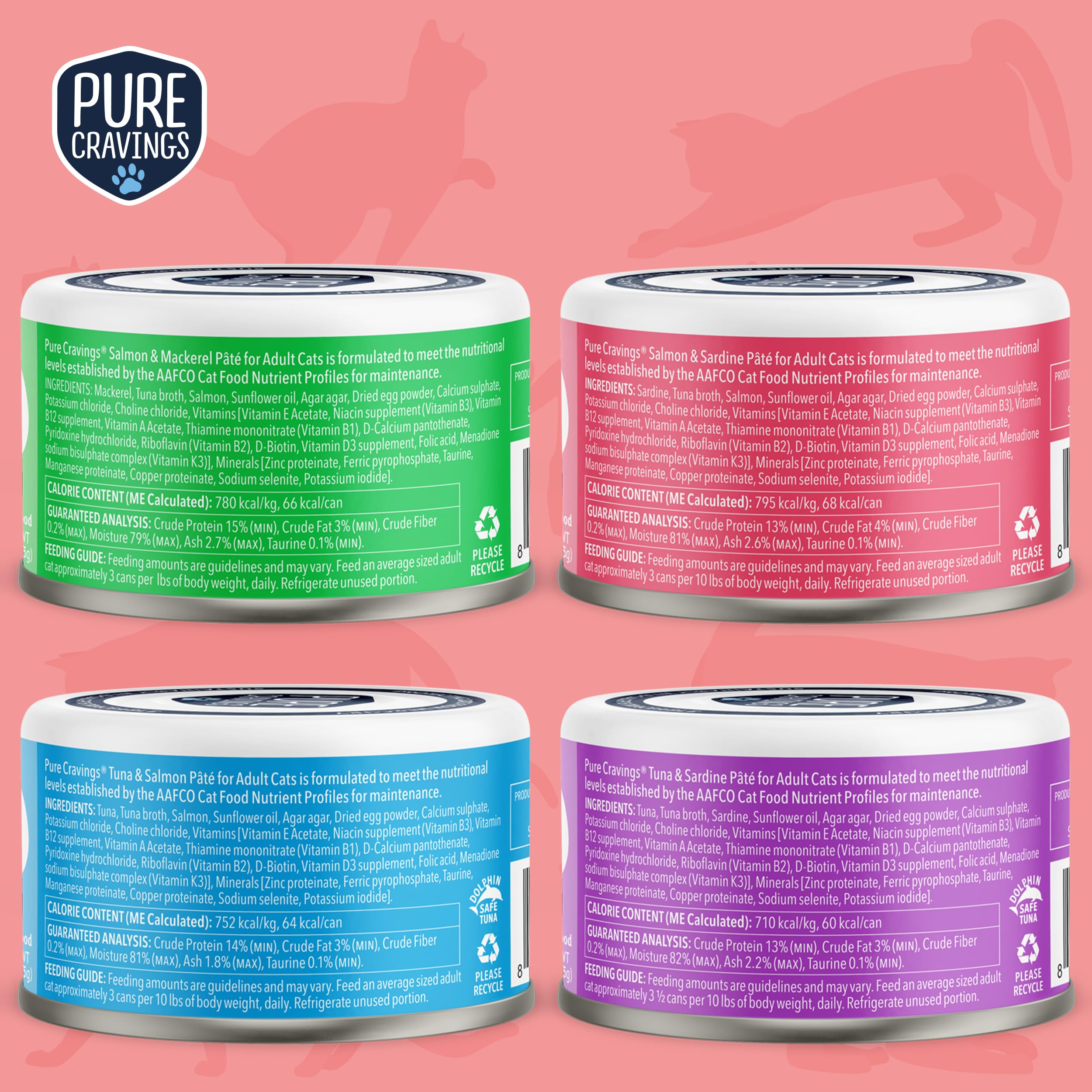Pure Cravings Pate cat food bowl image illustrating convenient mealtime