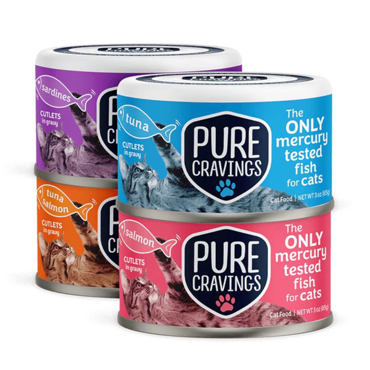 Pure Cravings tuna flavor wet cat food can, appealing texture for picky eaters