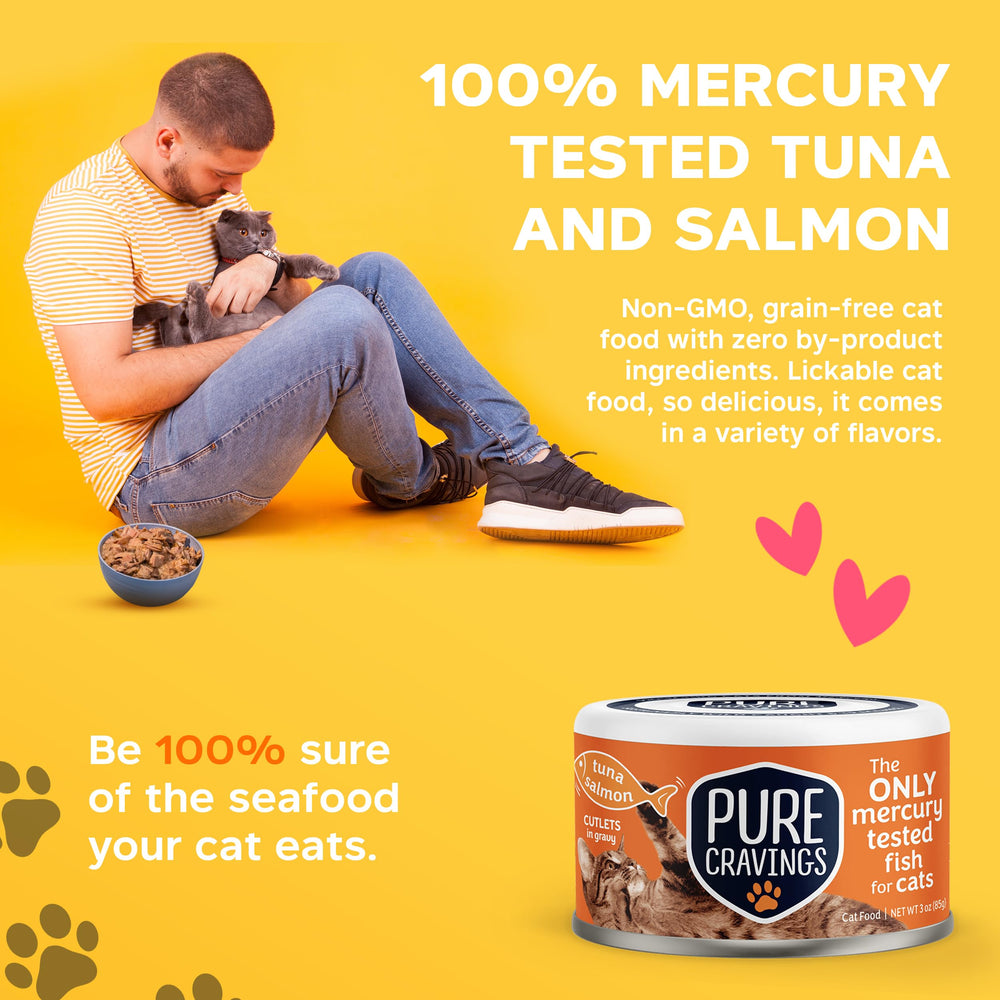 Pure Cravings wild-caught fish packaging emphasizing sustainability