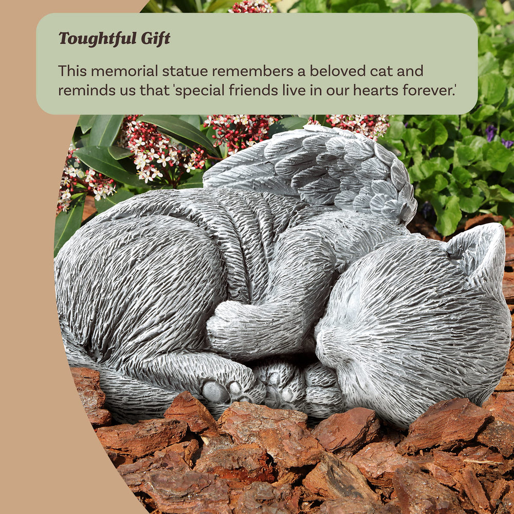 Pure Garden resin statue with faux stone finish, weather resistant.