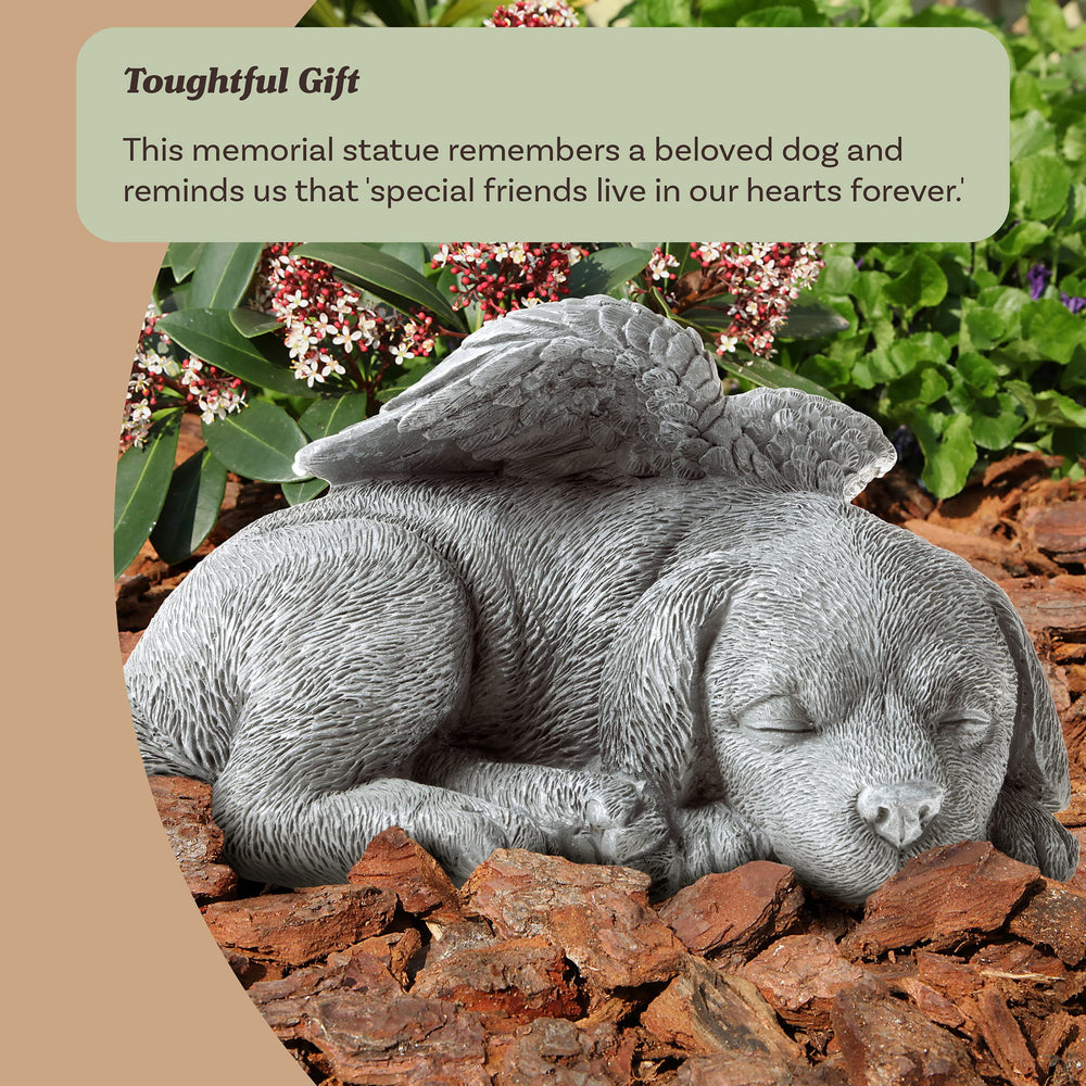 Pure Garden hand-painted dog statue suitable for indoor or outdoor display.