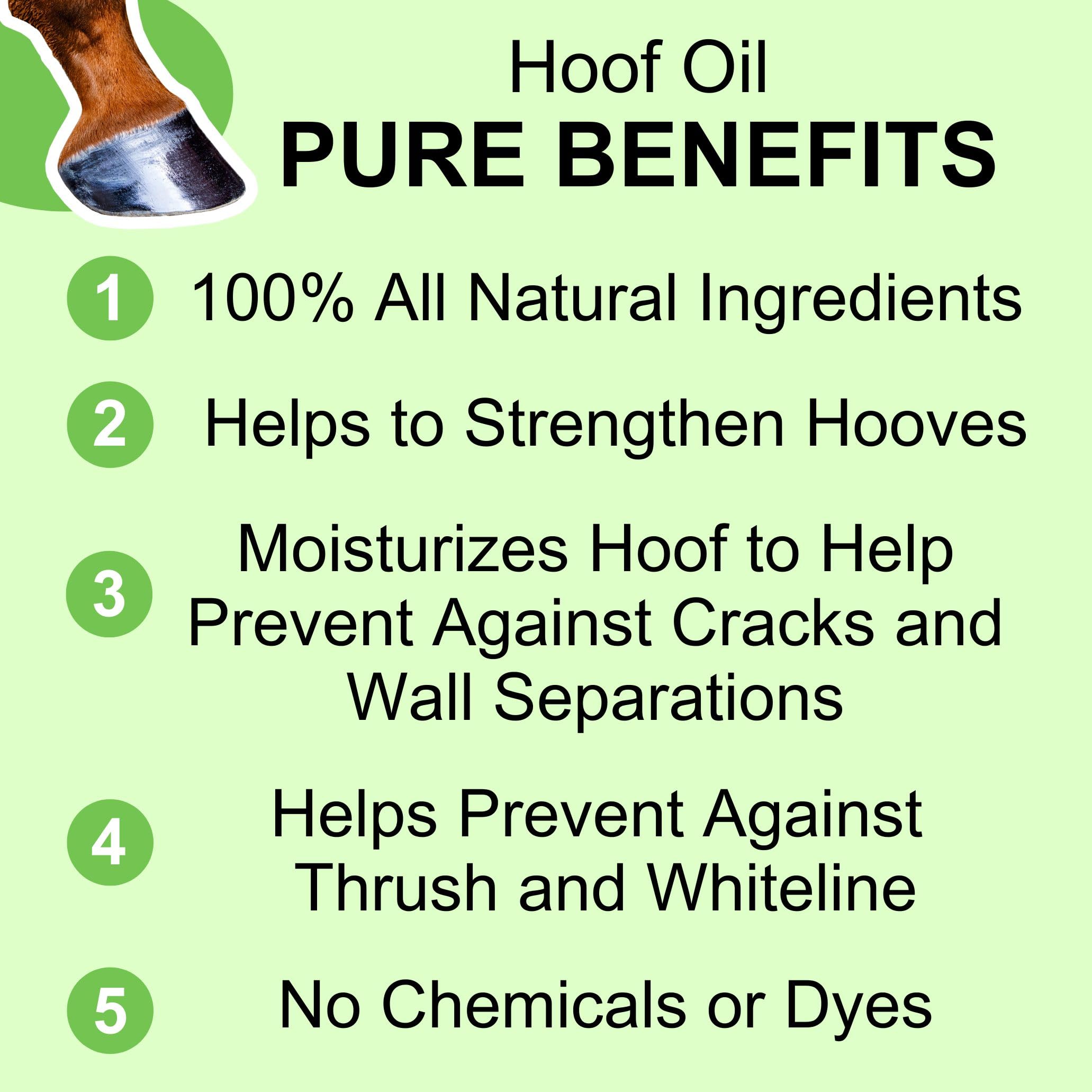Pure Sole Hoof Oil bottle with built-in brush for easy application