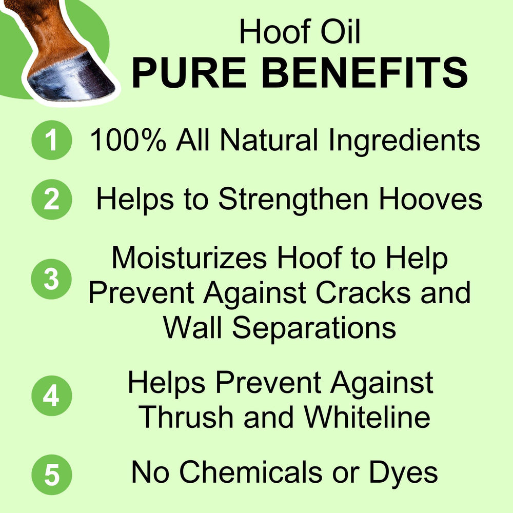 Pure Sole Hoof Oil bottle with built-in brush for easy application
