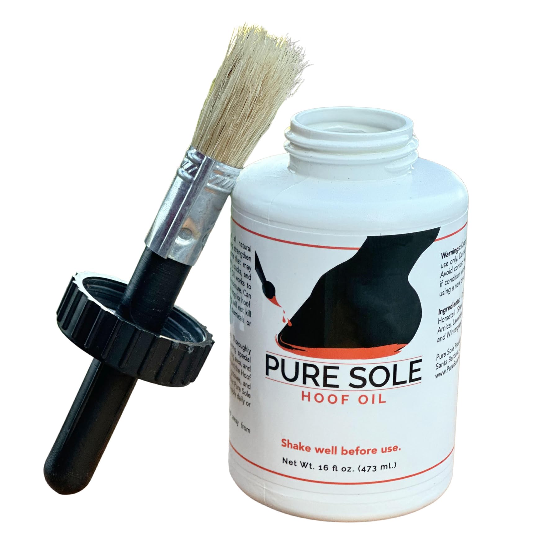 Hoof with show-ring shine after using Pure Sole Hoof Oil