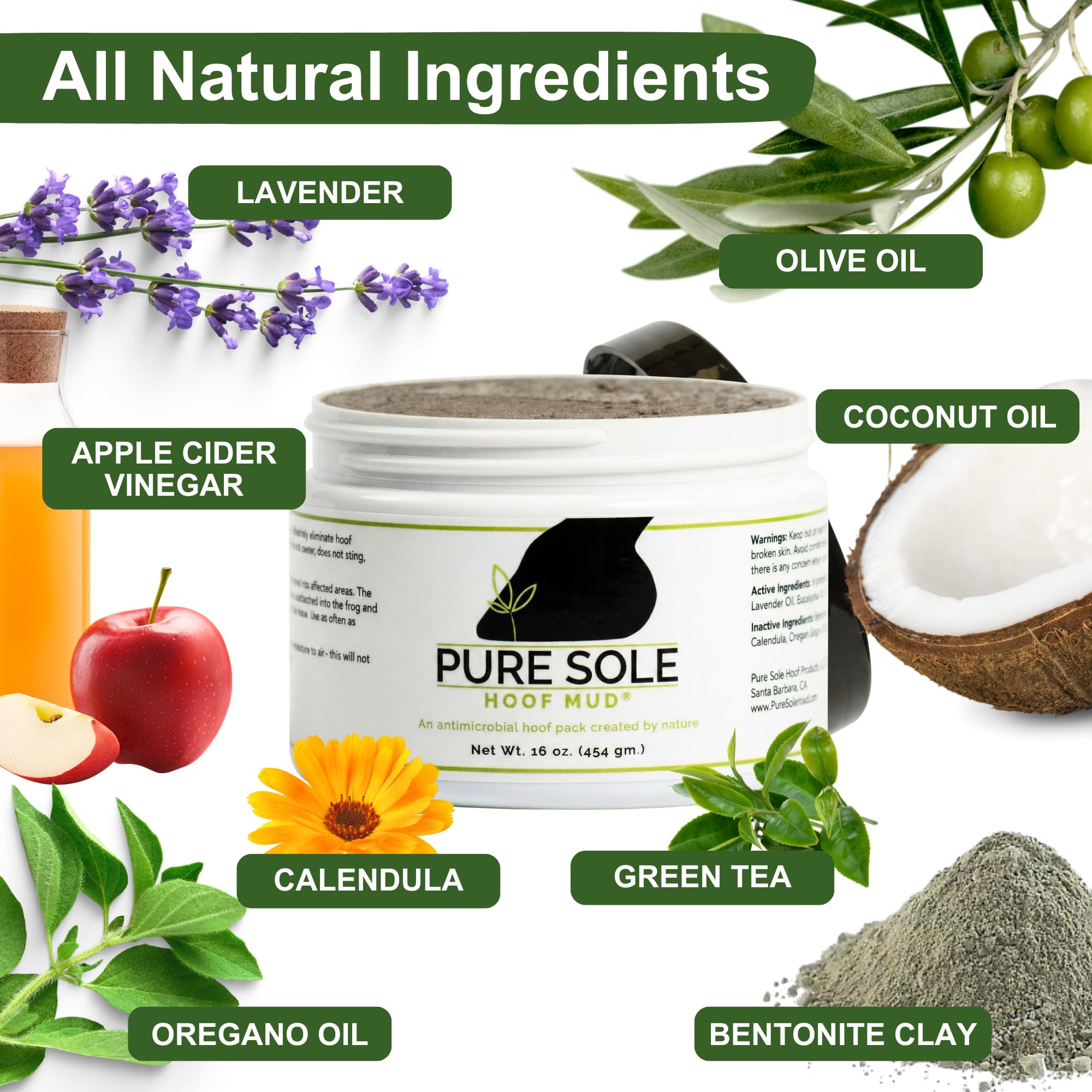 Pure Sole spreadable clay on hoof demonstrates full coverage in wet or dry conditions.