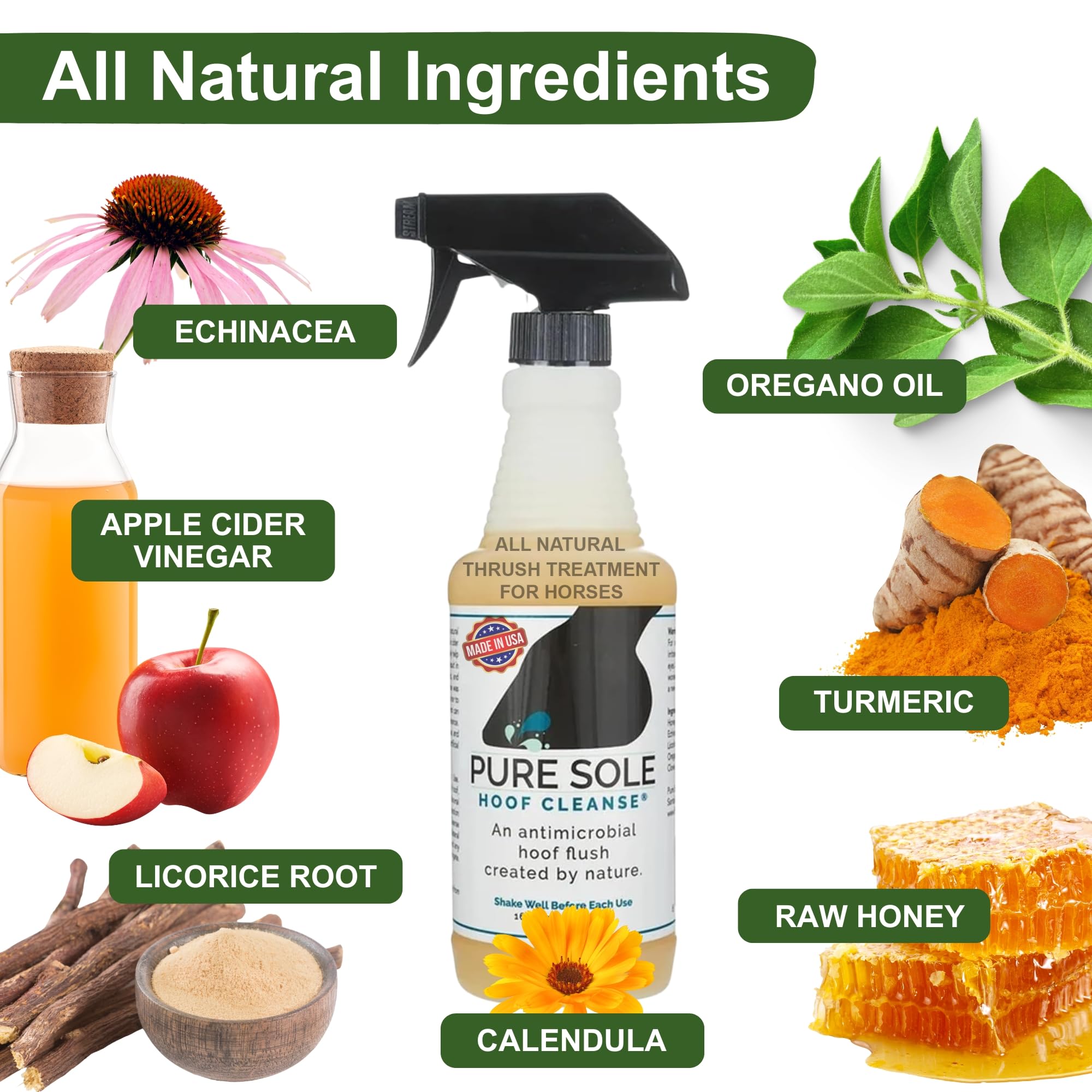 Pure Sole Thrush Spray flushes abscess tracts and nail holes