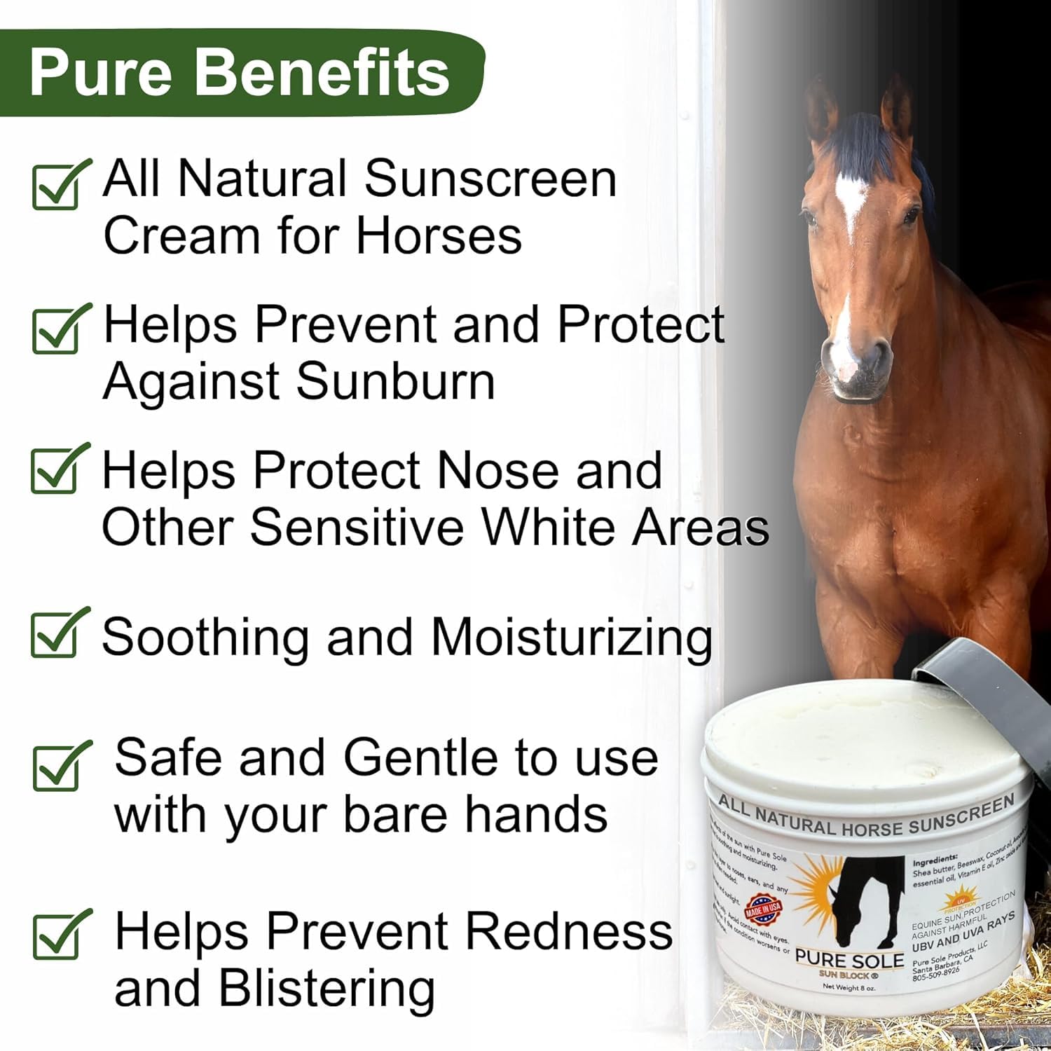 Pure Sole Sun Block Cream around eyes demonstrates protection for delicate skin.
