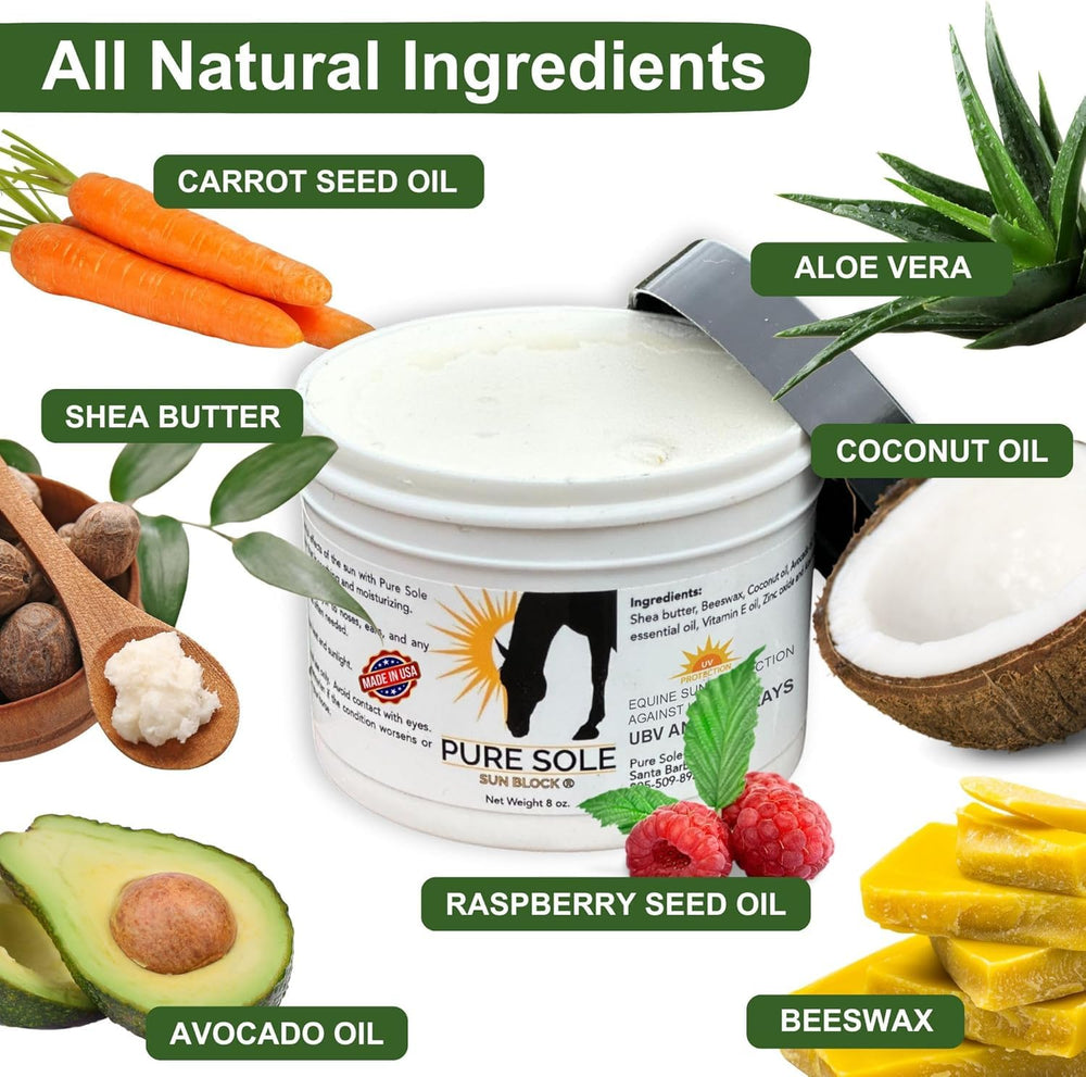 Pure Sole Sun Block Cream with raspberry seed oil nourishes the skin.