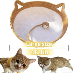 Pureadee breathable cotton weave keeps indoor cats cool and comfortable