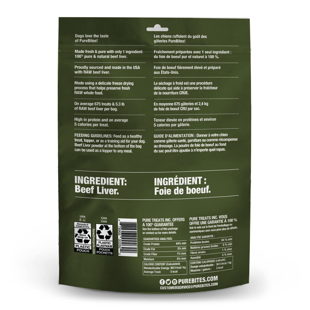 PureBites USA-made recyclable packaging shown, supporting sustainable pet treats.
