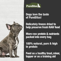 PureBites beef liver freeze-dried treat used as training reward in action.