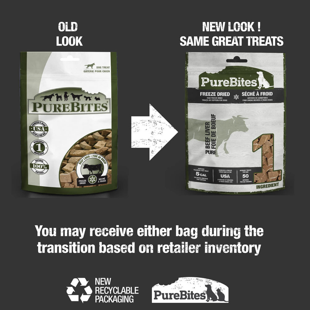 PureBites beef liver close-up highlights 1-ingredient freshness