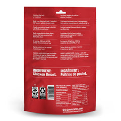 PureBites chicken breast pieces on serving dish, low-calorie cat snack