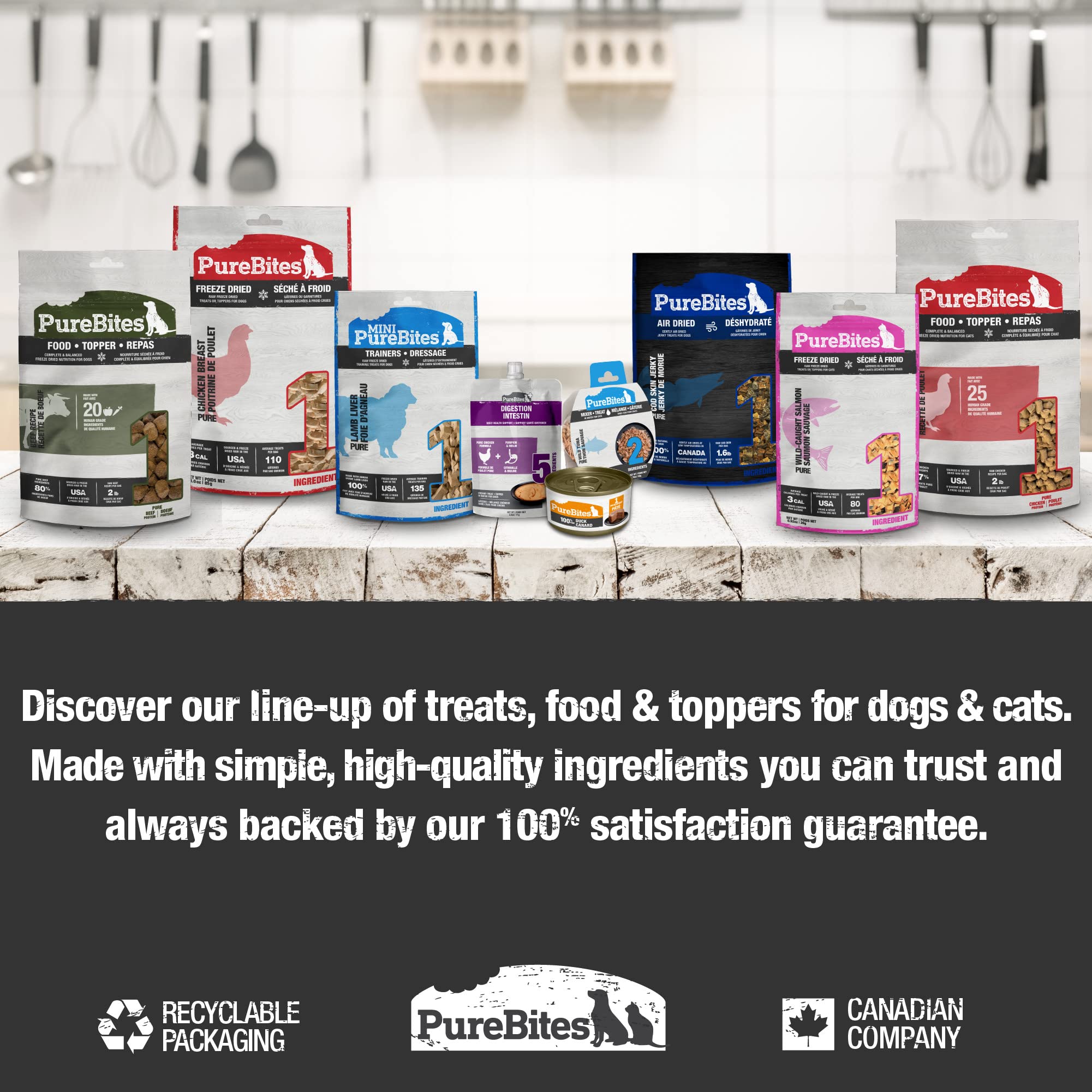PureBites Chicken Breast treat with recyclable packaging, puppy-friendly and travel-ready.