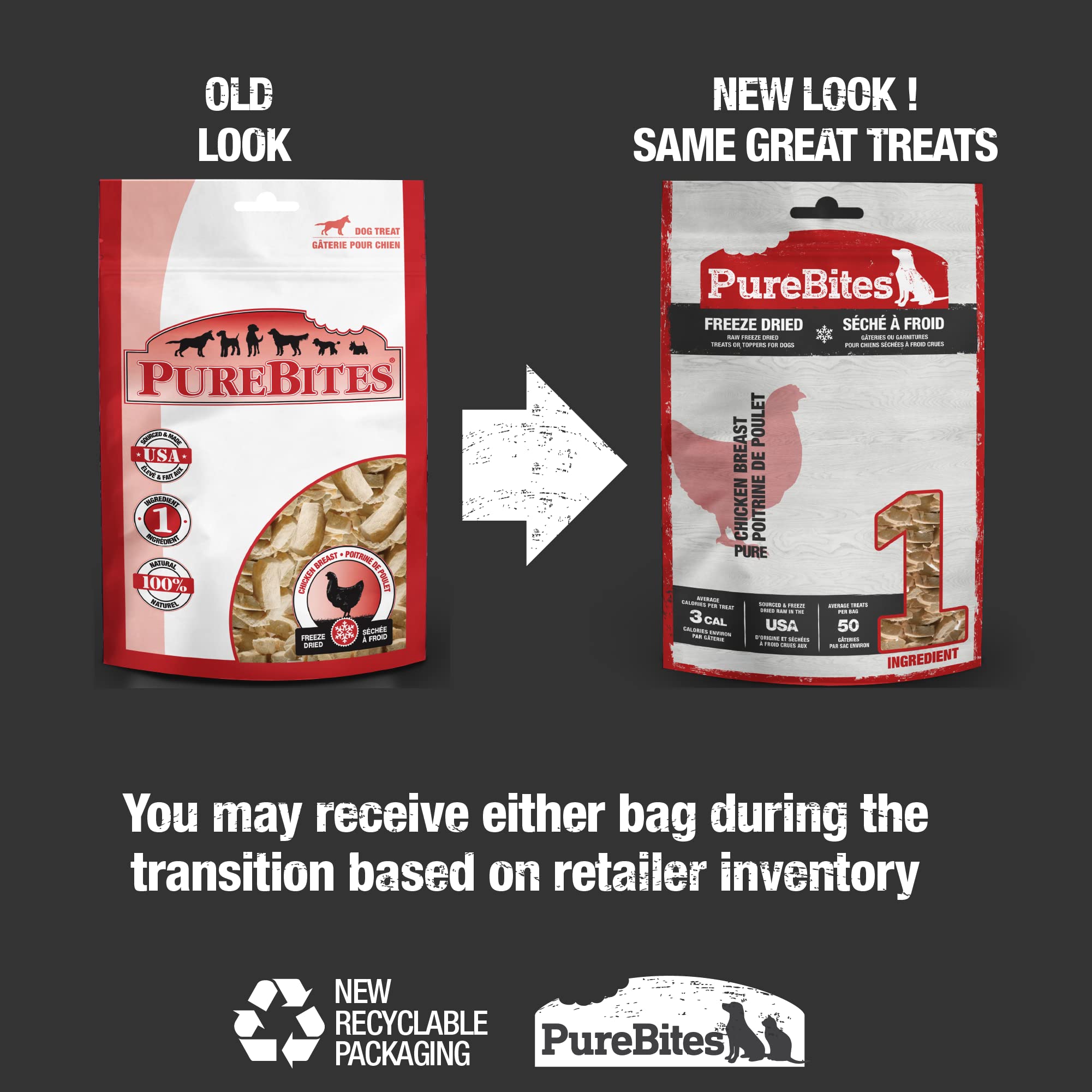 PureBites ingredients highlight 100 percent pure chicken breast