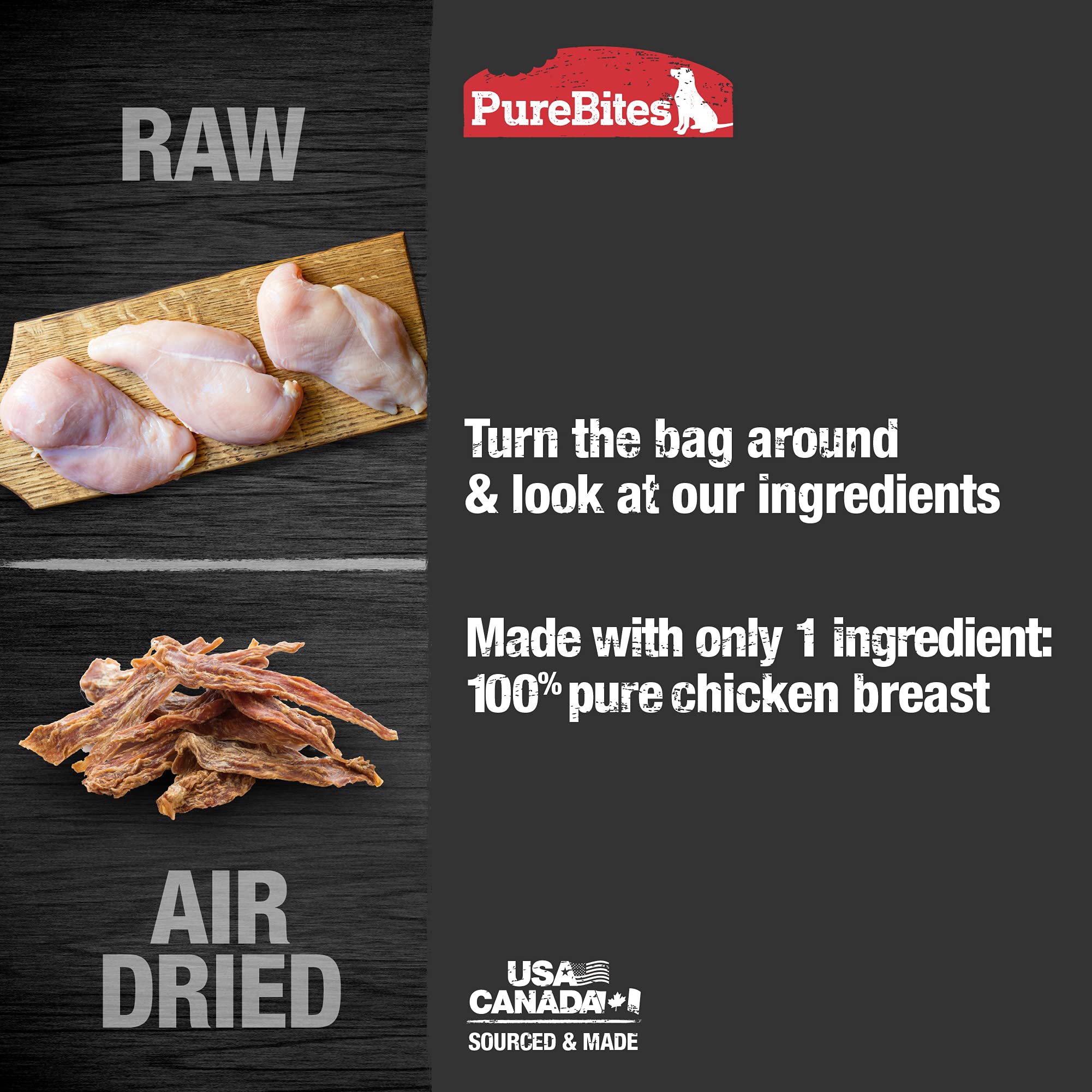 PureBites chicken jerky air-drying process preserves natural flavor and protein