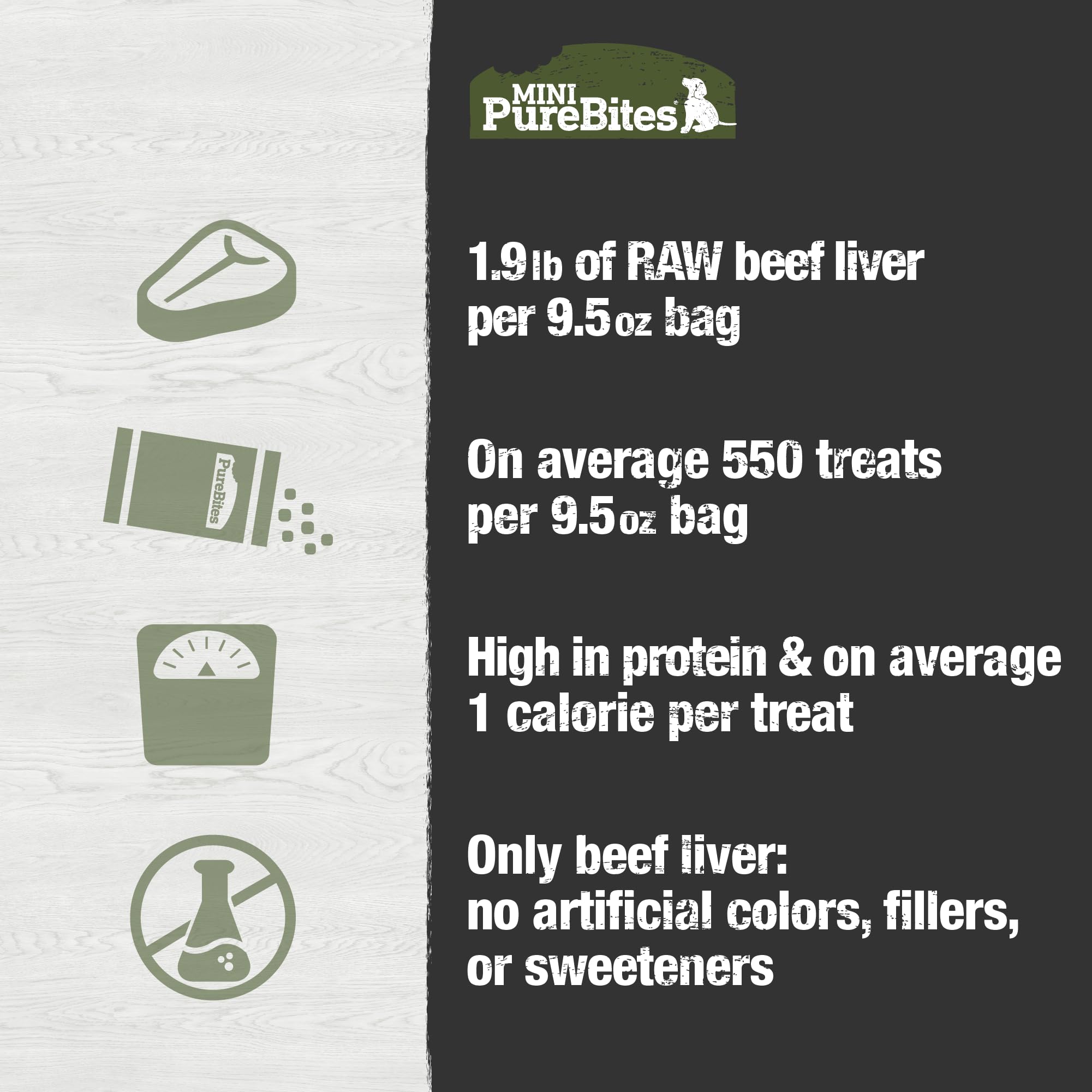 Dog enjoying PureBites Mini Beef Liver as a training reward