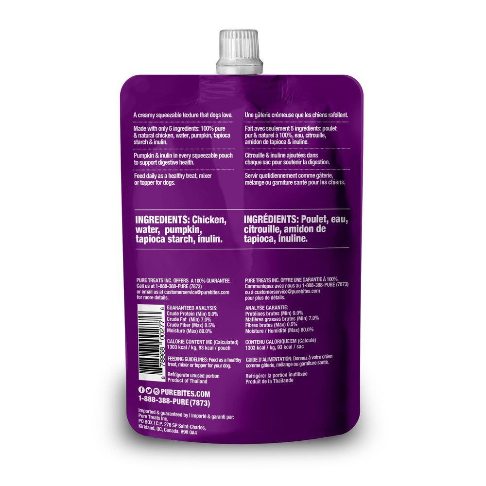 PureBites Plus Squeezables 71g squeeze-cap shown for mess-free application