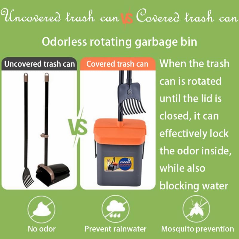 Puredestiny Pooper Scooper rake head for efficient pickup on lawns and gravel.