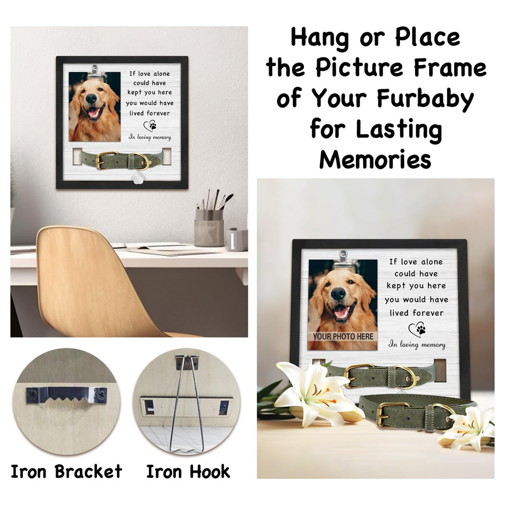PureFly 9x9 pet memorial frame in thick wood panels for lasting display