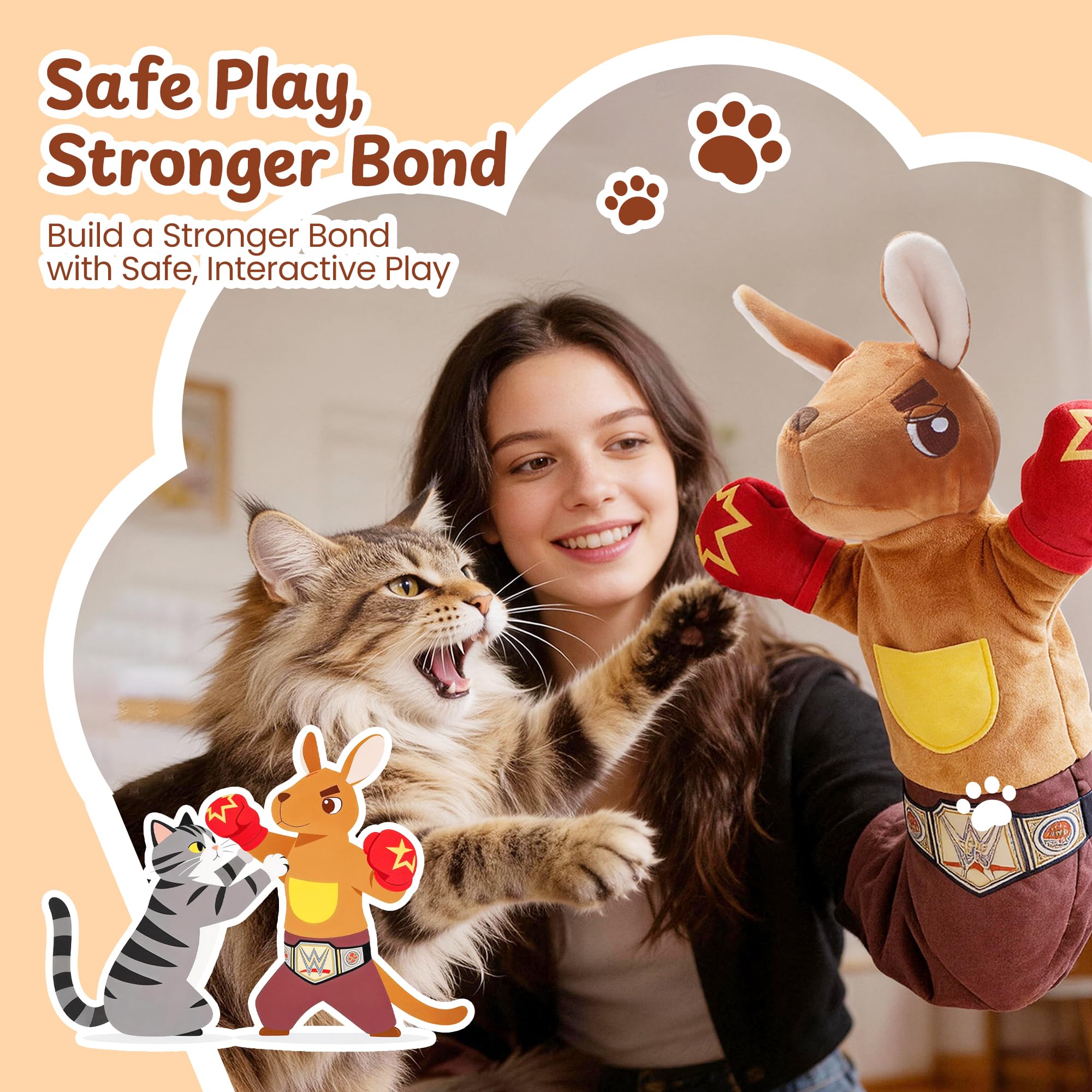 PURETOY Cat Wrestling Glove used for bonding and daily exercise.