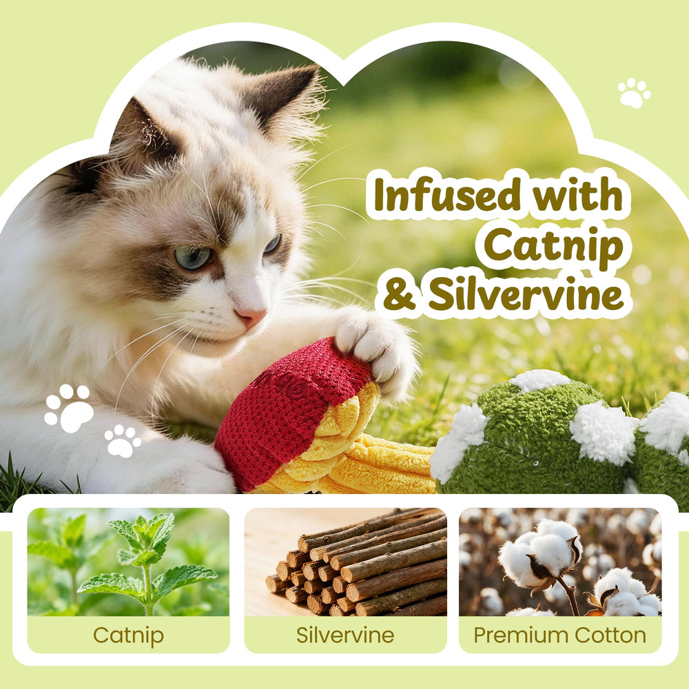 PURETOY mixed-textures cat toys offer stimulating surfaces for pawing and batting fun.