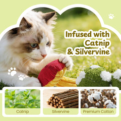 PURETOY mixed-textures cat toys offer stimulating surfaces for pawing and batting fun.