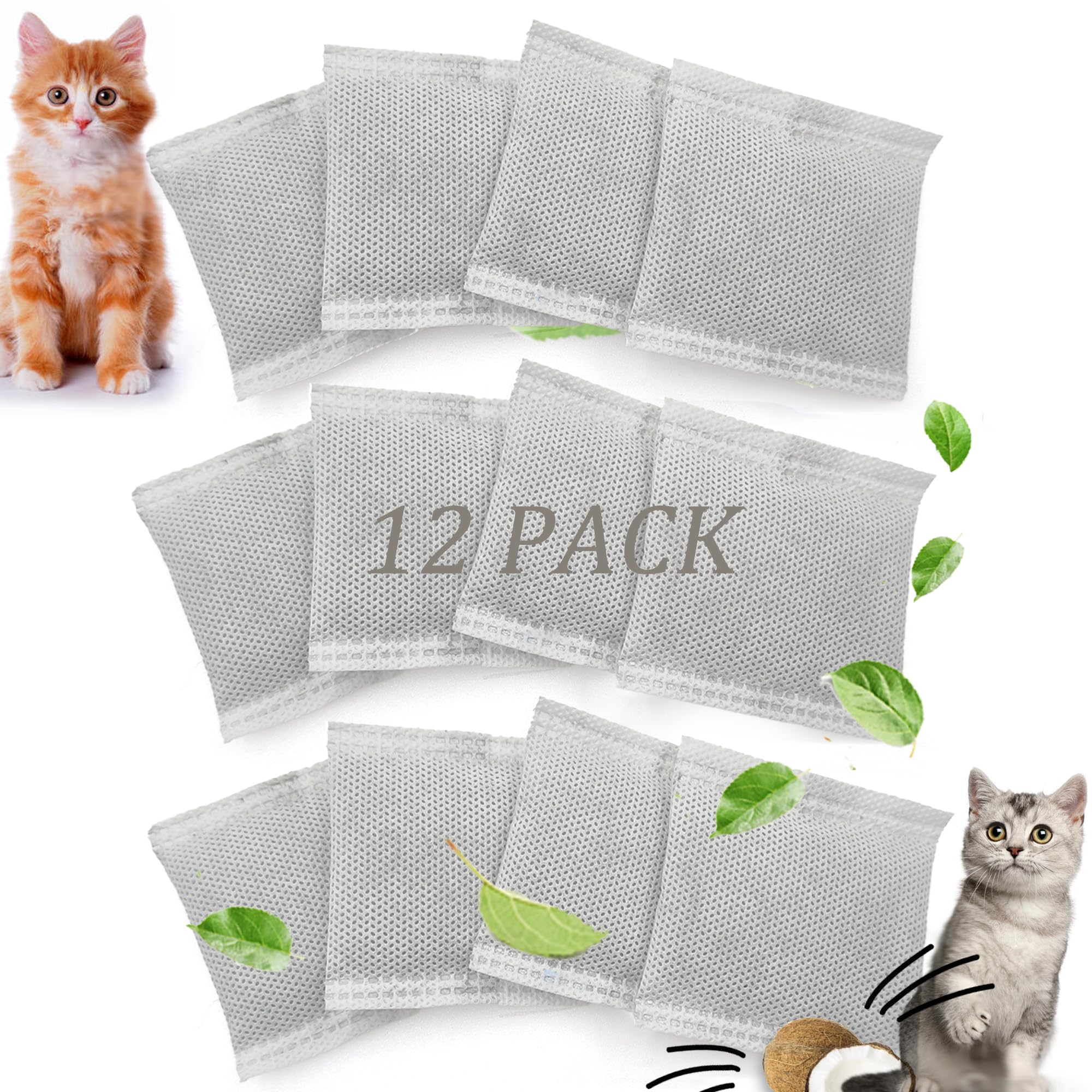 PurifyLogix 12-pack odor eliminator in hooded litter box for fresher air.
