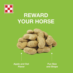 Purina Apple and Oat Flavored Horse Treats serving idea for bonding.