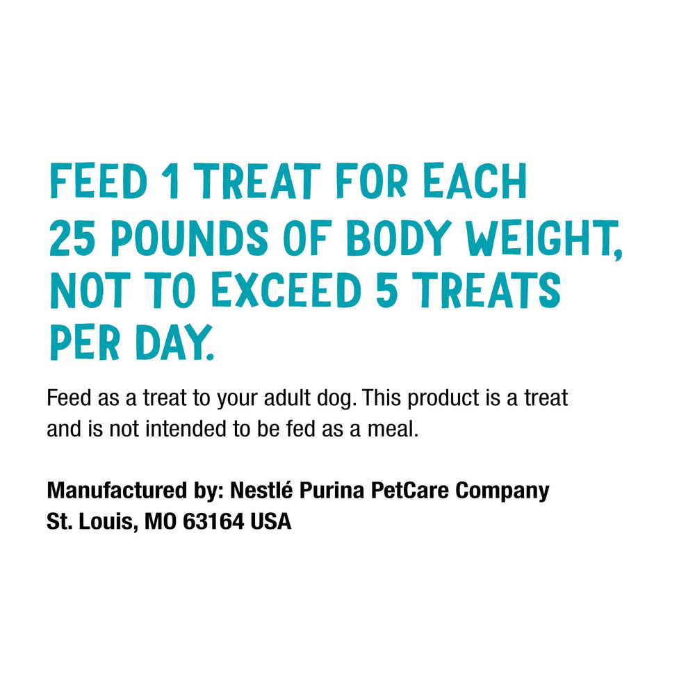 Purina Beggin’ pouch nutrition panel on back for details