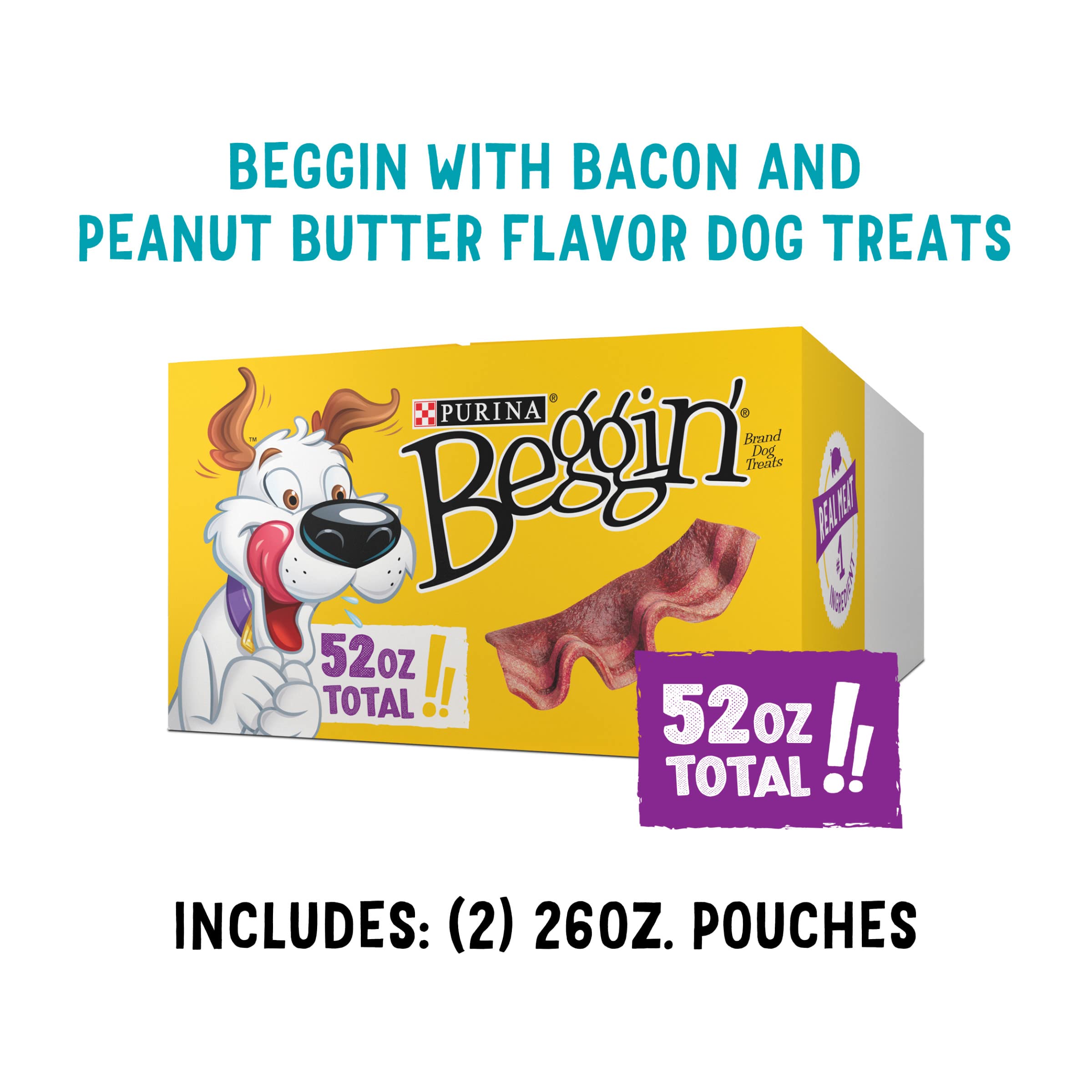 Purina Beggin' Strips double-pack 26 oz on display.