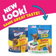 Purina Busy Beggin’ Twist’d close-up of bacon twist highlighting savory aroma.