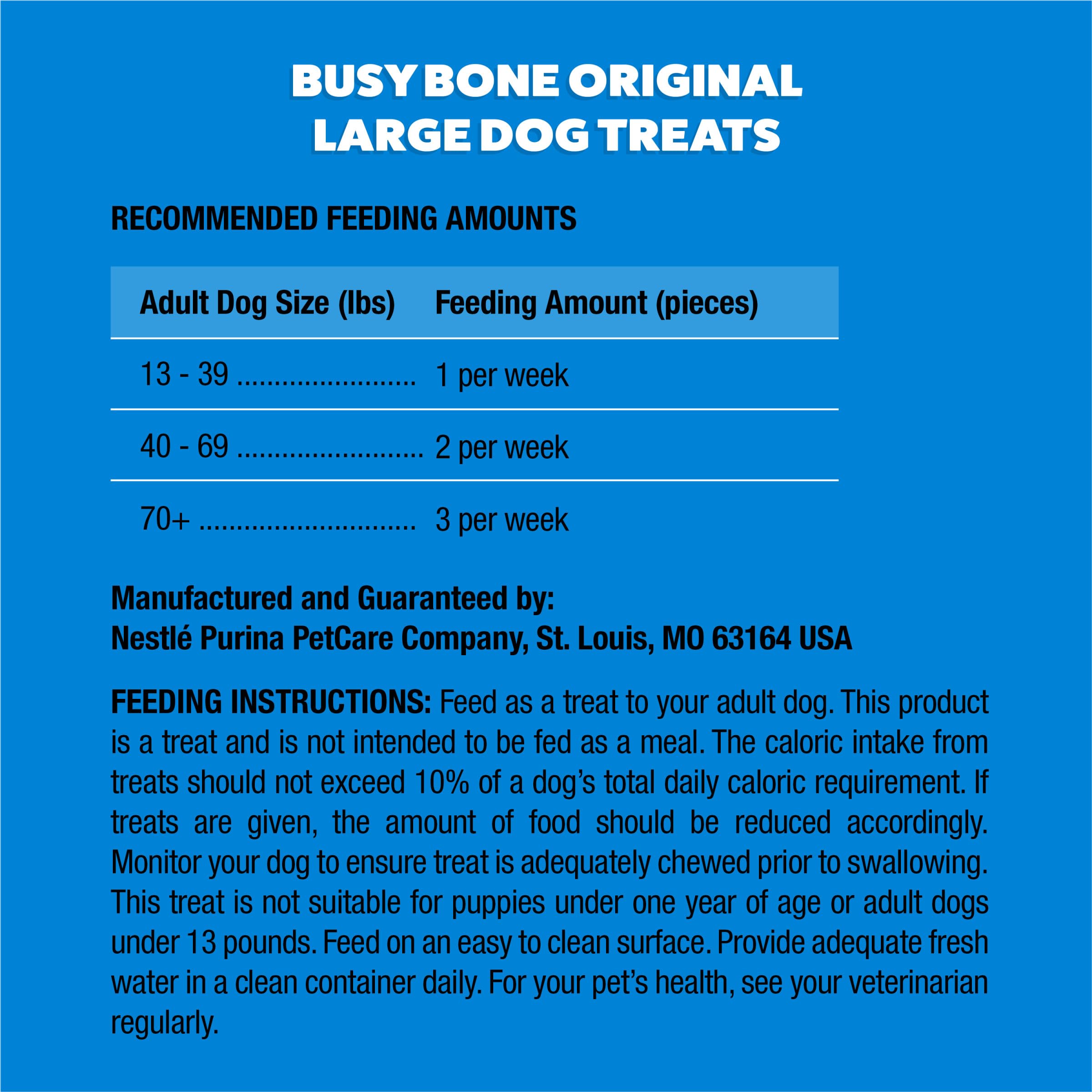 Purina Busy Bone 10-count pouch packaging for convenience