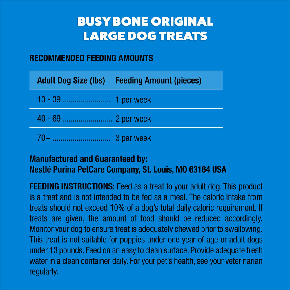 Purina Busy Bone 10-count pouch packaging for convenience